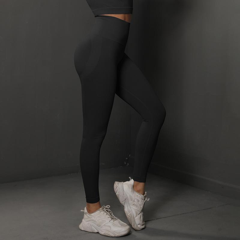 Gülümsüyen yüz yoga pantolonu, peach lift, yüksek bel