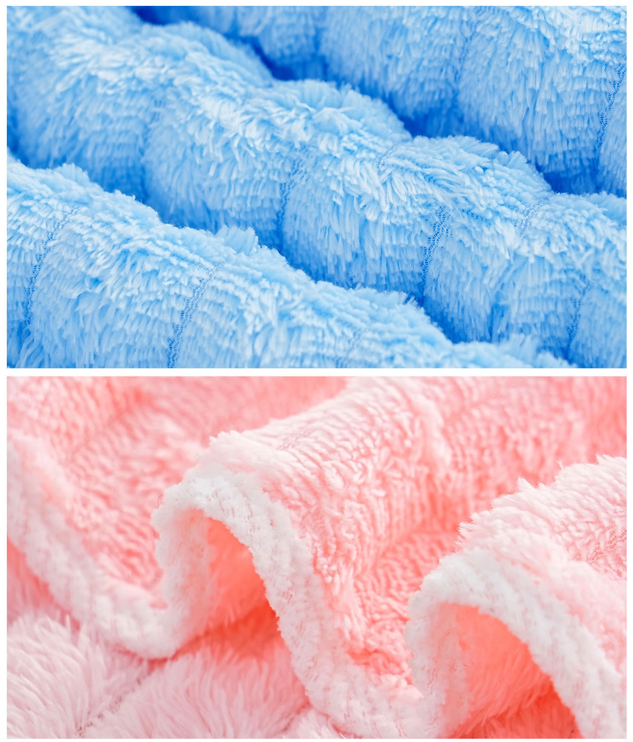 Coral fleece bath towel set, cloud pattern, quick-drying