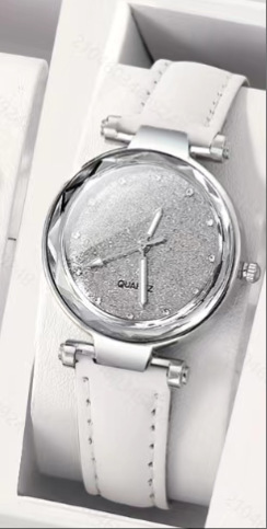 Damen-Quarzuhr mit Sternenhimmel-Design und Glitter