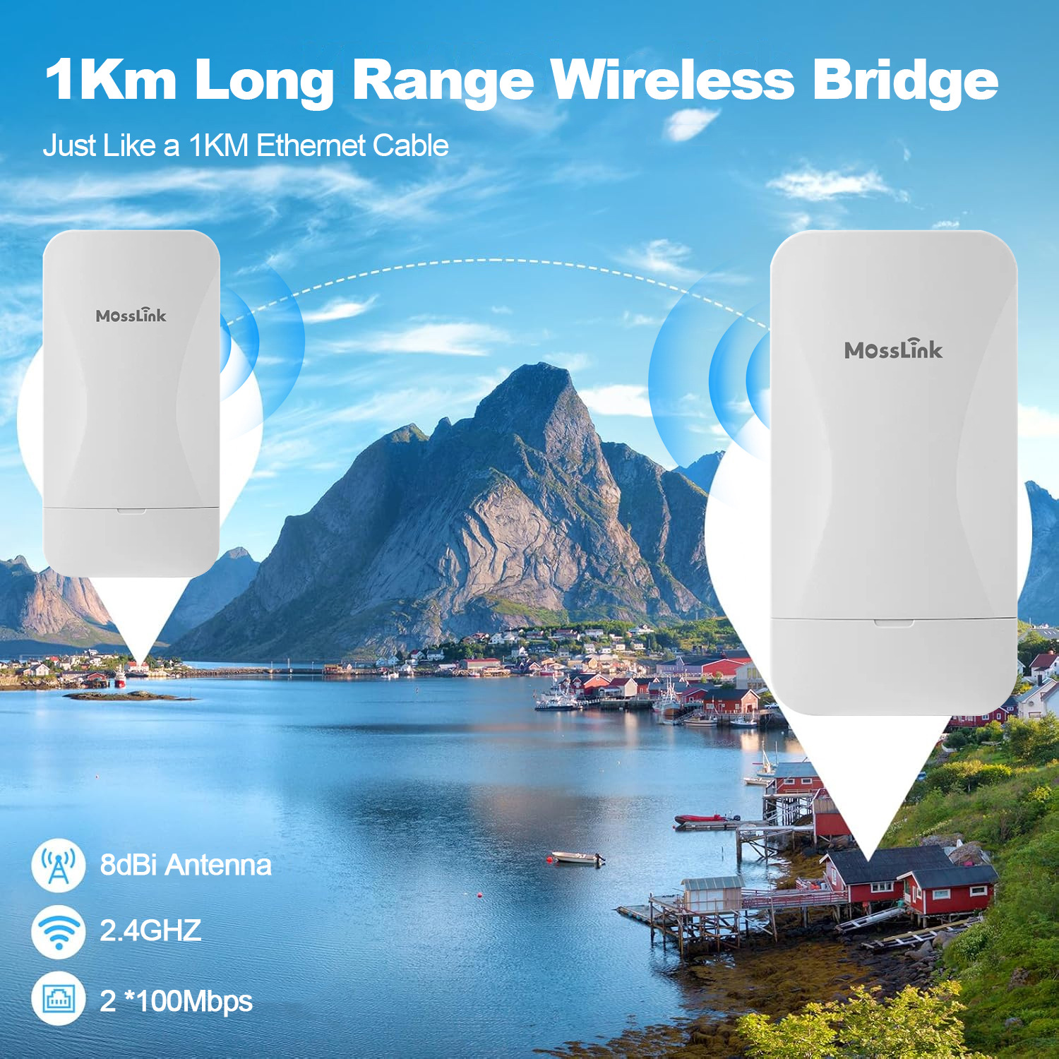 2.4 GHz 300 Mbps Wireless Bridge PTP CPE, outdoor