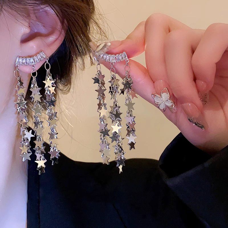 Tassel earrings elegant style lightweight luxury