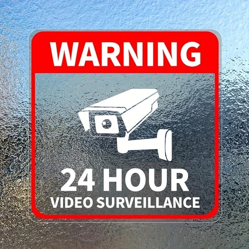 Video Surveillance Sticker Vinyl CCTV Camera Warning