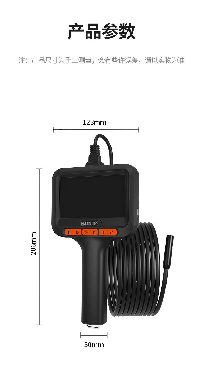 Otomotif motor endoskop kamerası, 200W piksel, karbon taraması
