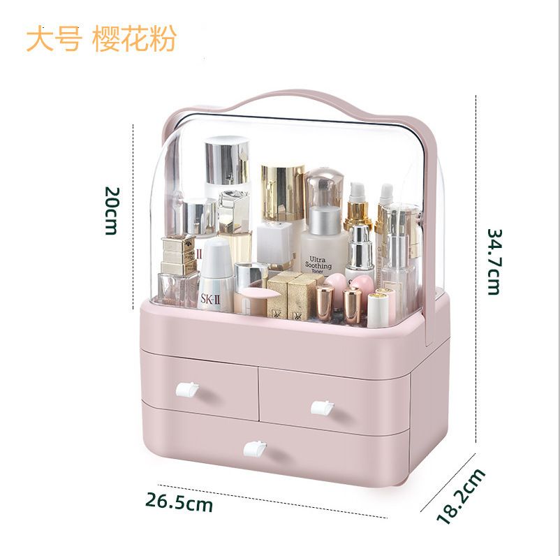 Tragbarer Kosmetik-Organizer mit Deckel