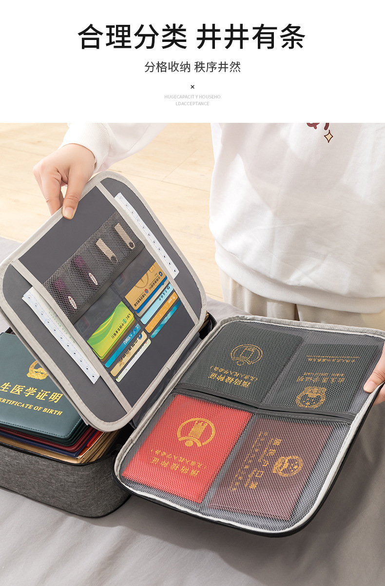 Travel document organizer waterproof passport holder