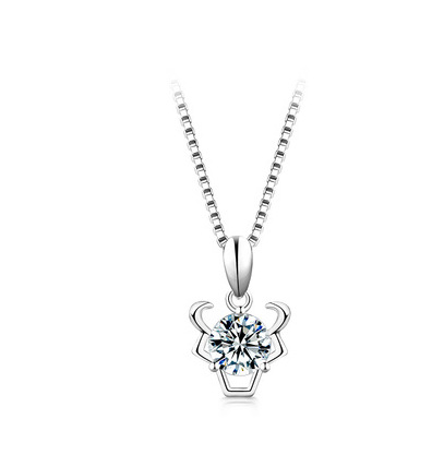 Burç Kolye, 925 Gümüş, 1 Karat Moissanite
