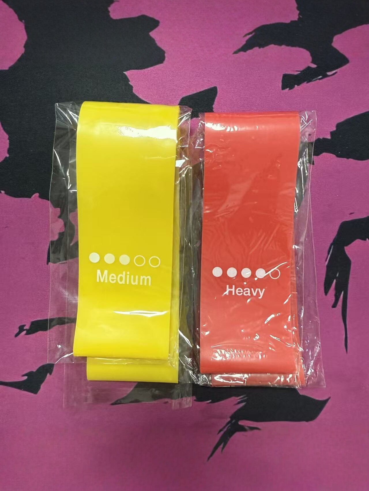 Yoga resistance band set, 5 colors, elastic loops