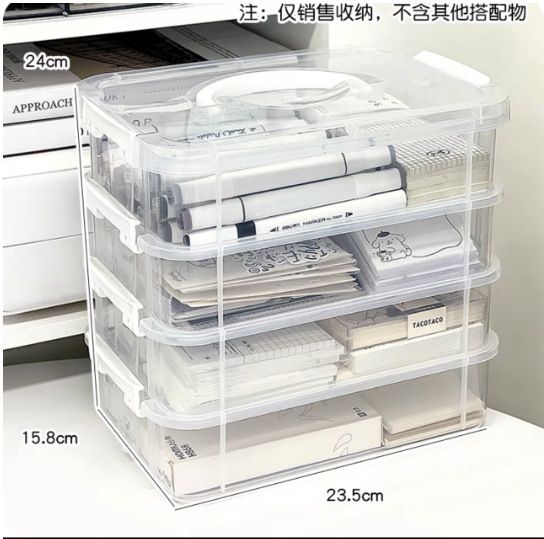 Transparent Stackable Jewelry Storage Box for Cosmetics and Accessories