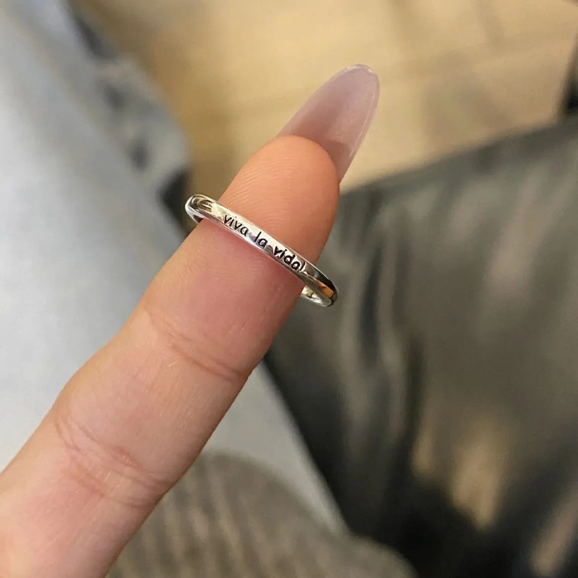 Retro Buchstaben Ring verstellbar