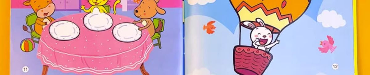 Concentration training sticker book, ages 2-6