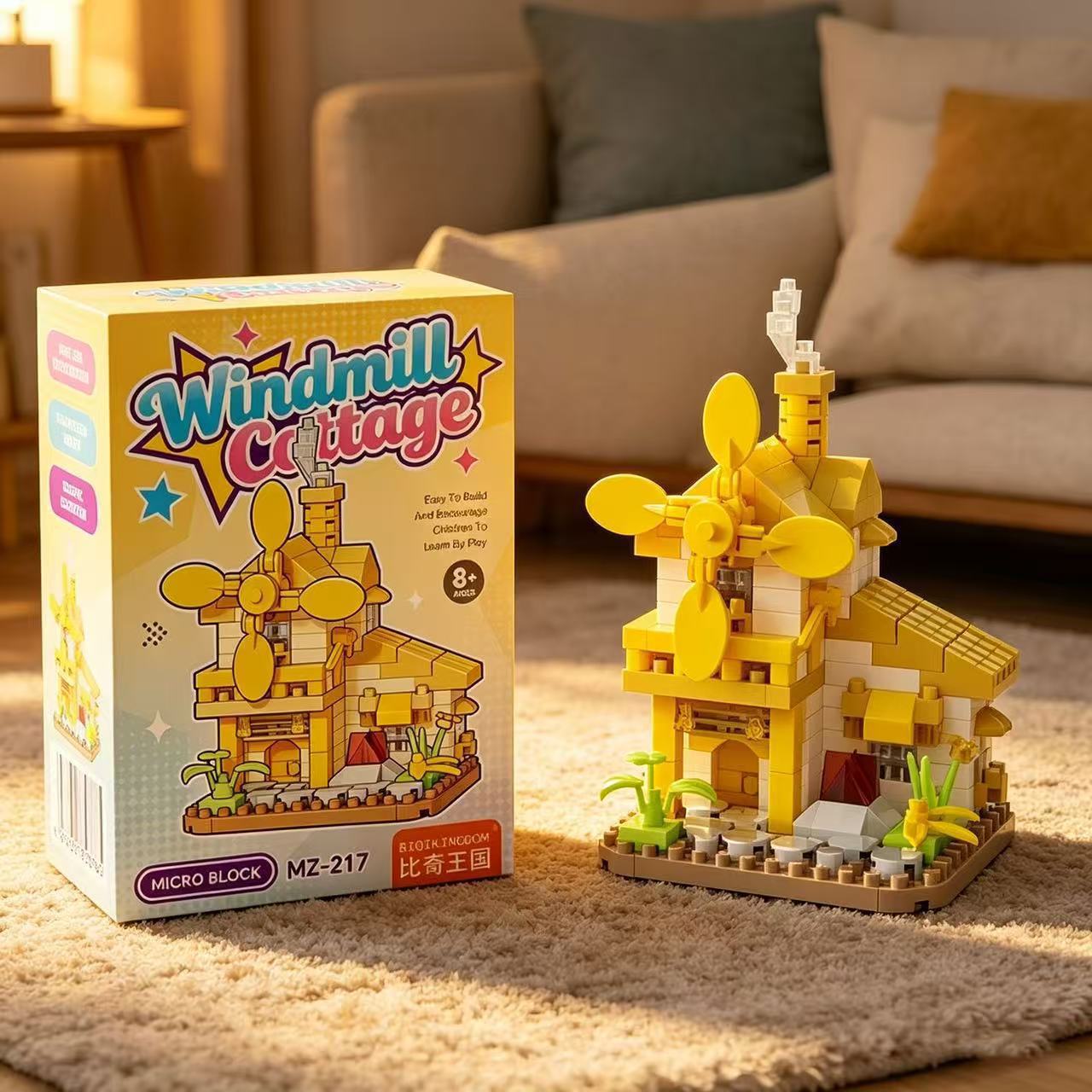 Windmill house building blocks assembly DIY
