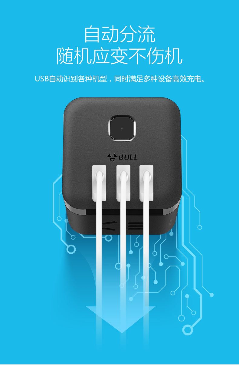 Bull USB Rubik Küp Çok Delikli Soket Toptan Küçük Rubik Küp Soket Akıllı Çok Fonksiyonlu Hızlı Şarj Rubik Küp Soket Kablosuz