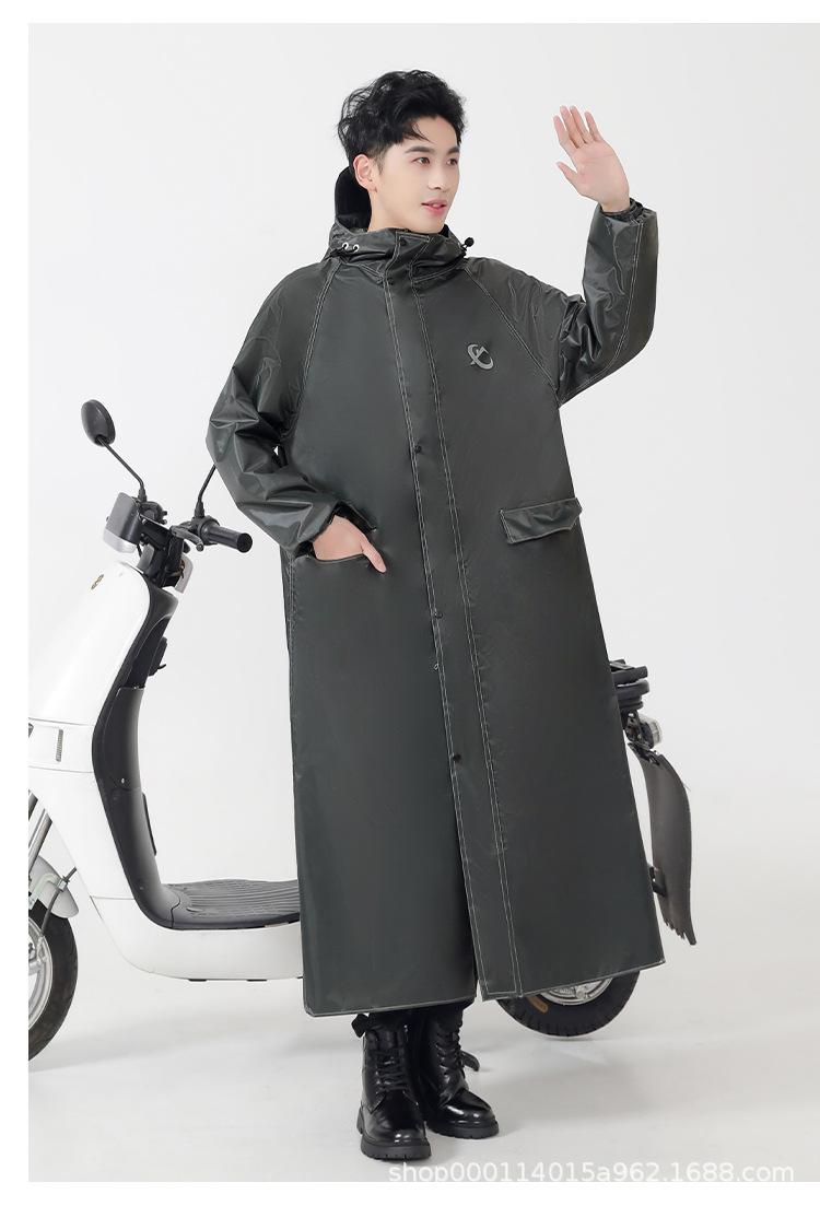 Full-body motorcycle raincoat, thickened for electric bikes
