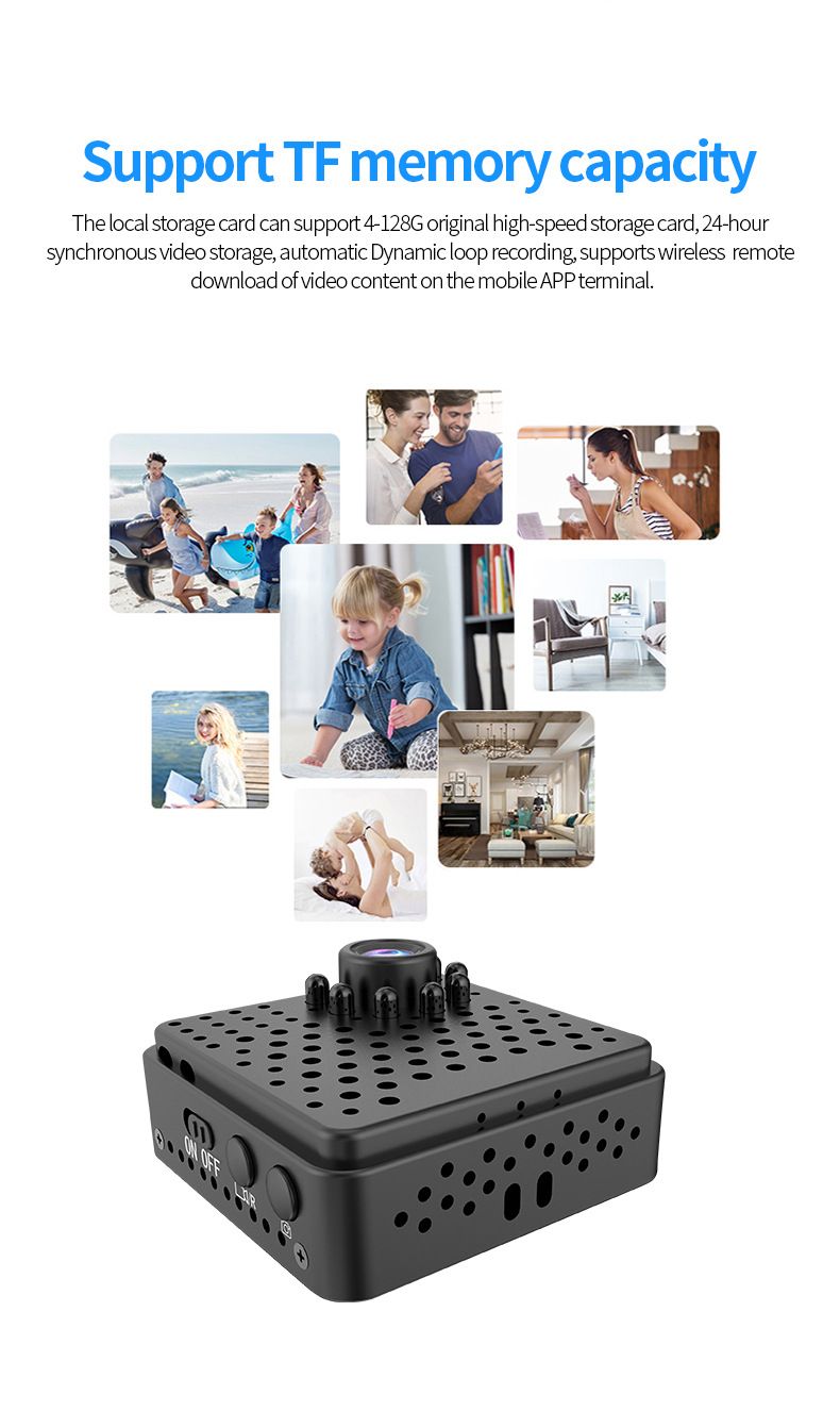 Kablosuz WiFi HD ağ kamerası, gece görüşü, iç ve dış mekan