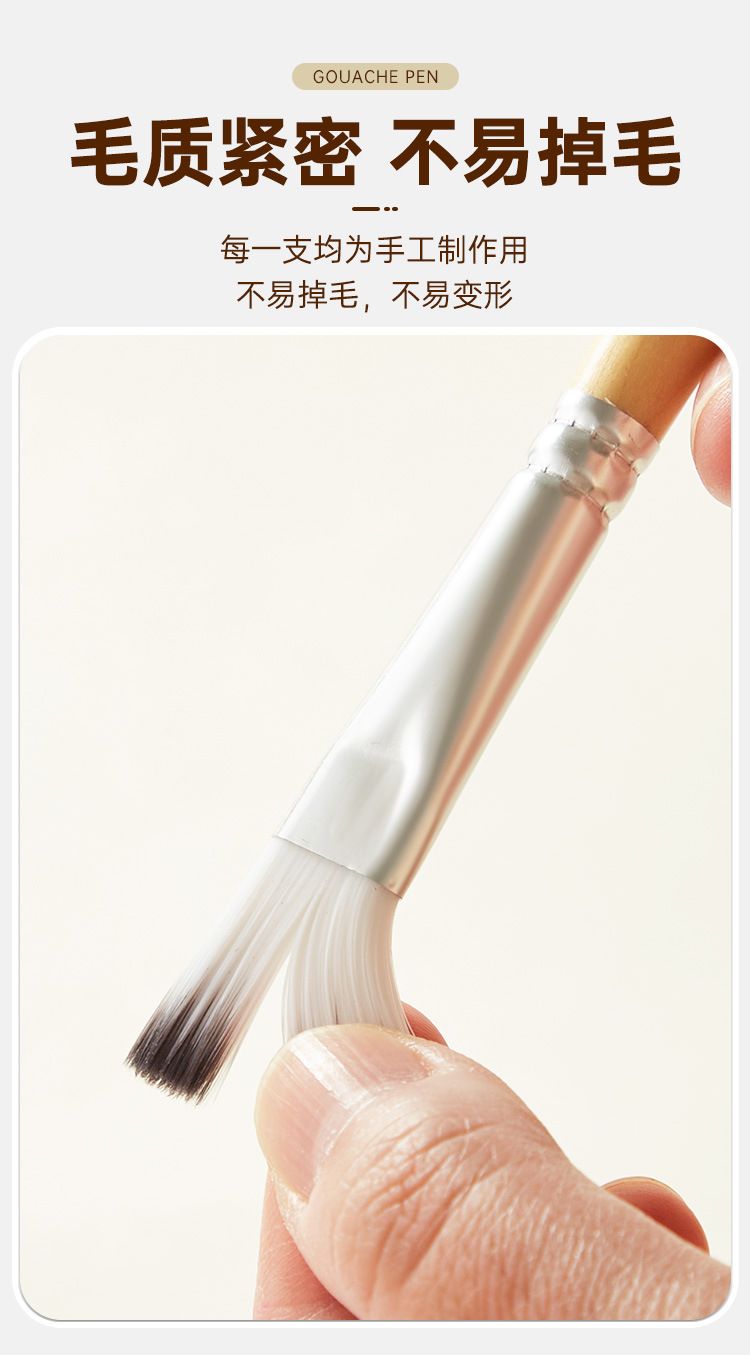 Nylon-Pinselbürsten-Set, 9-teilig, Acryl und Öl