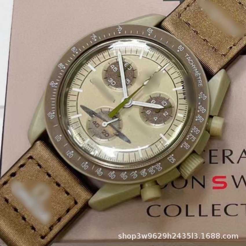 Herren-Chronograph mit Mond- und Merkur-Design
