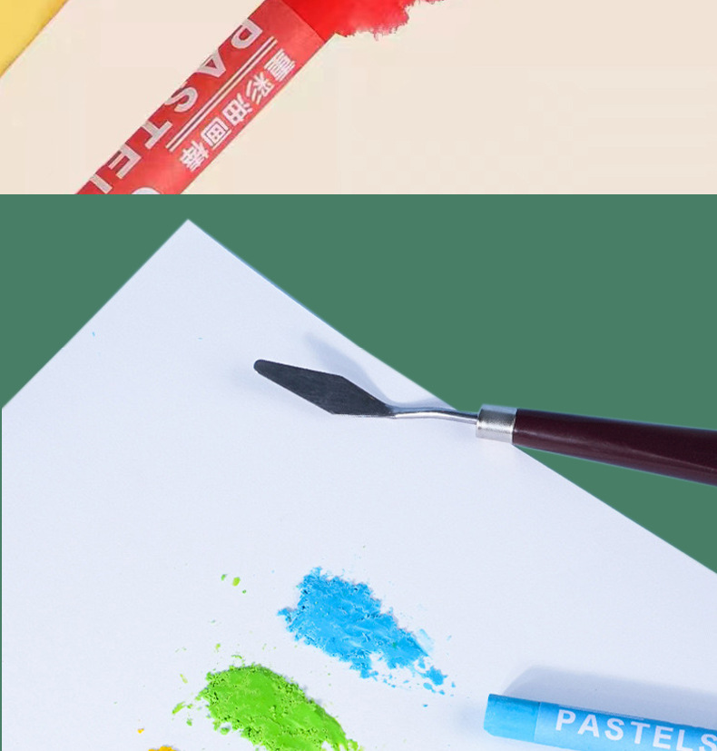 Yağlı pastel seti, 48 renk, sert pastel kalem, yıkanabilir