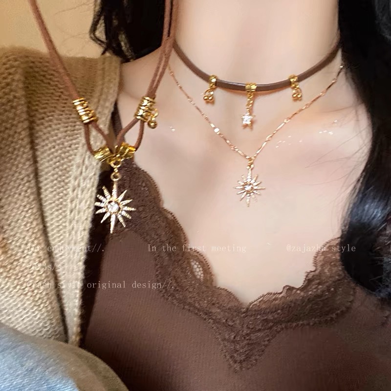 Bohemisches Damen-Halskettenhalter, Retro-Choker, Knochenkette