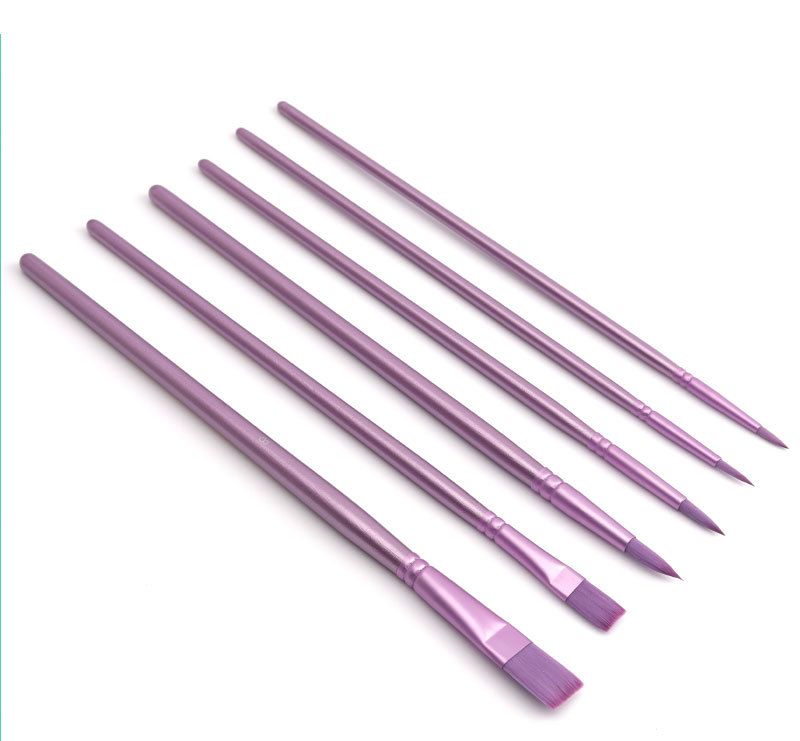 Aquarell-Pinsel-Set mit Spitz-, Rund- und Flachpinsel, Nylonhaare