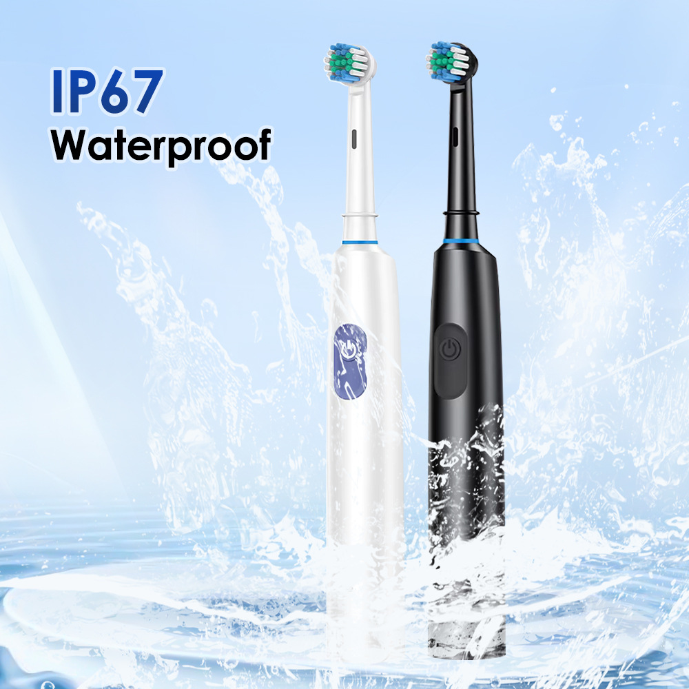 Rotating electric toothbrush with 5-level adjustment and soft bristles