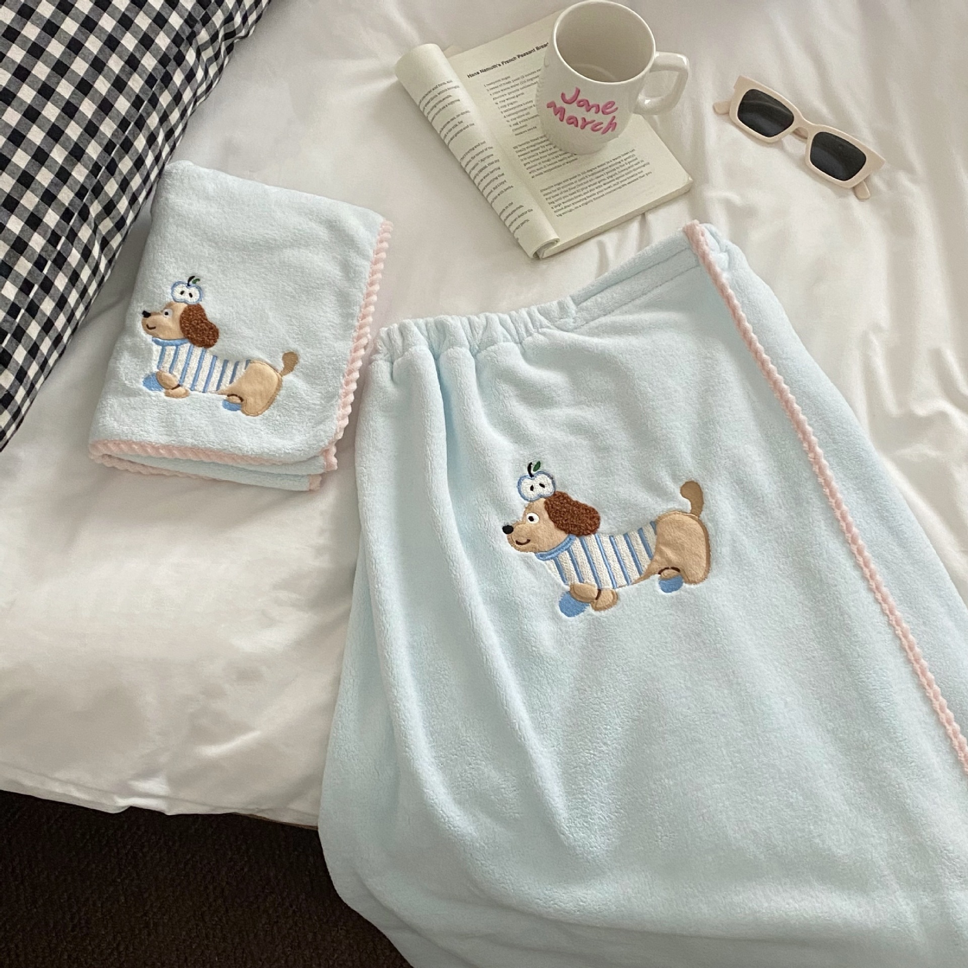Korallenfleece Handtuchset, vierteilig
