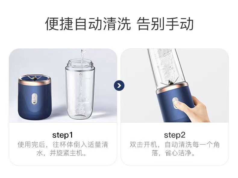 Portable rechargeable mini juicer