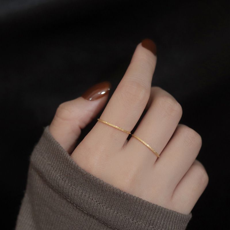 Titanyum çelik yüzük, 0.5mm, mat, kadın