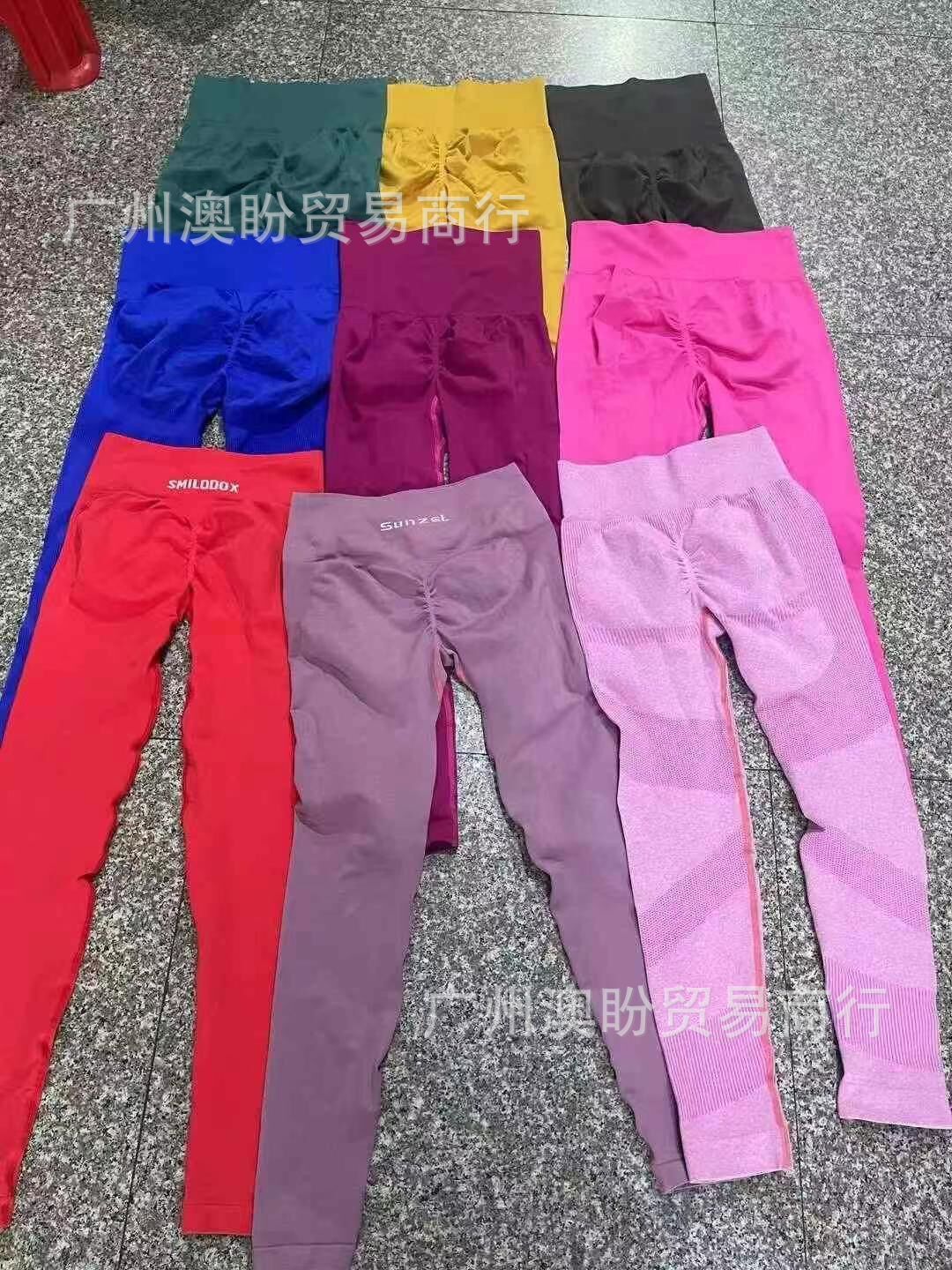欧美爆款无缝瑜伽裤高弹力紧身翘臀性感打底裤运动紧身衣健身服女