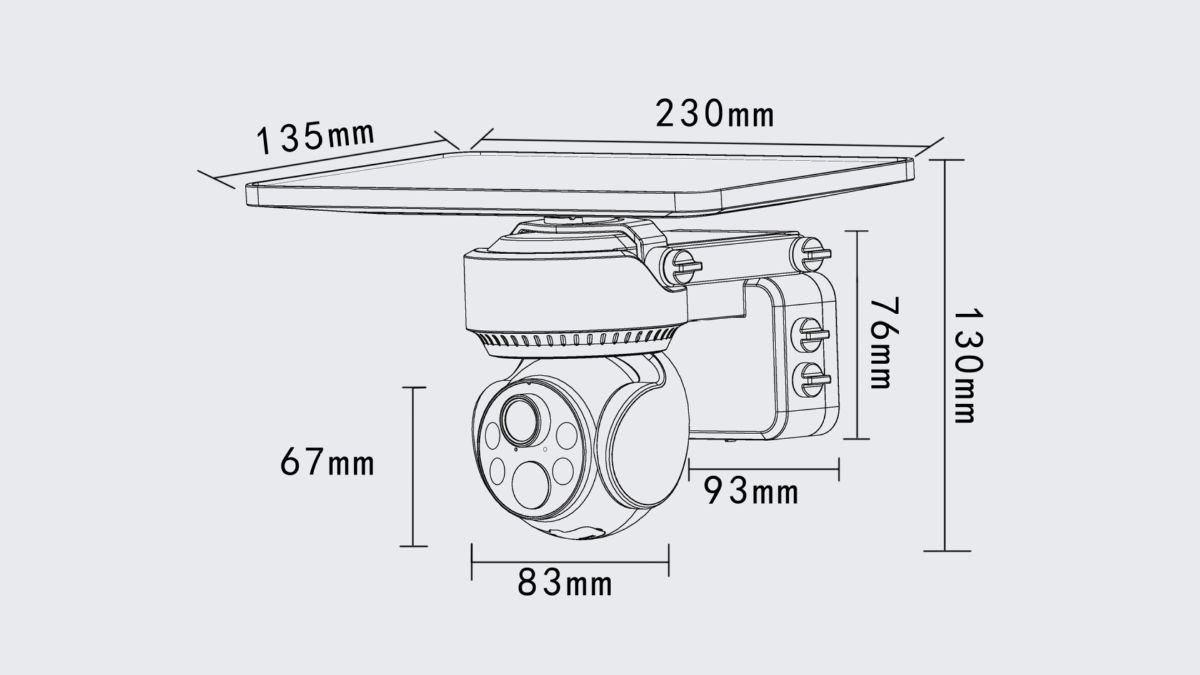 Solar-Powered Wireless WIFI Surveillance Camera Weatherproof