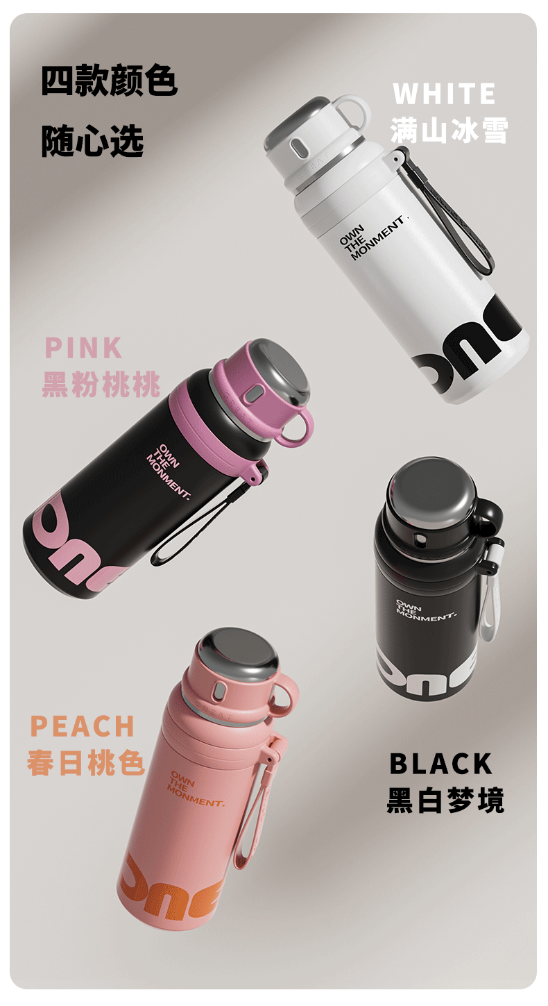 Insulated tumbler 316 stainless steel, large capacity, straw