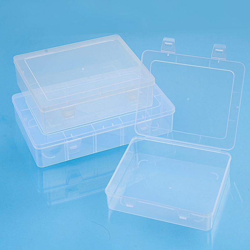 Aufbewahrungsbox, PP-Kunststoff, transparent, rechteckig, verstärkt