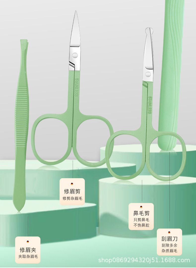 热卖跨境指甲刀套装35件套美甲工具指甲钳死皮剪修脚刀工具套装