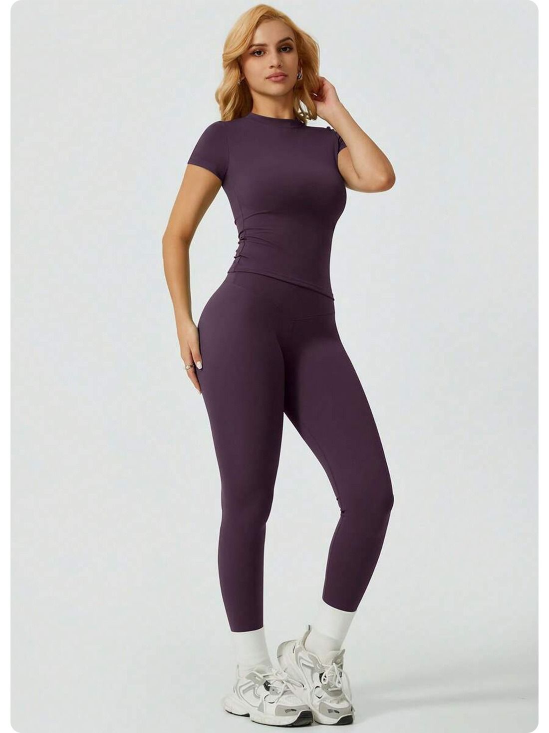 Yoga Seti Kadın İki Parça, Hızlı Kuruyan, Yüksek Bel Pantolon