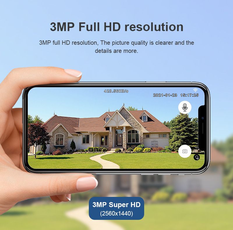 IP66 dış mekan güvenlik kamerası, 360° çift renk, ağ bağlantılı