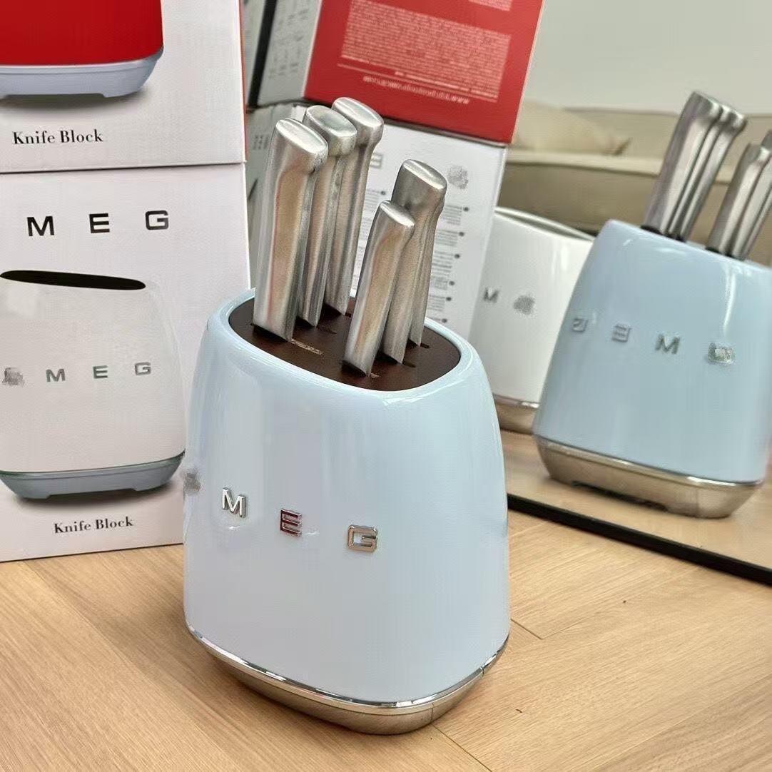 SM Smai EG Messerhalter Edelstahl Creme-Farbe