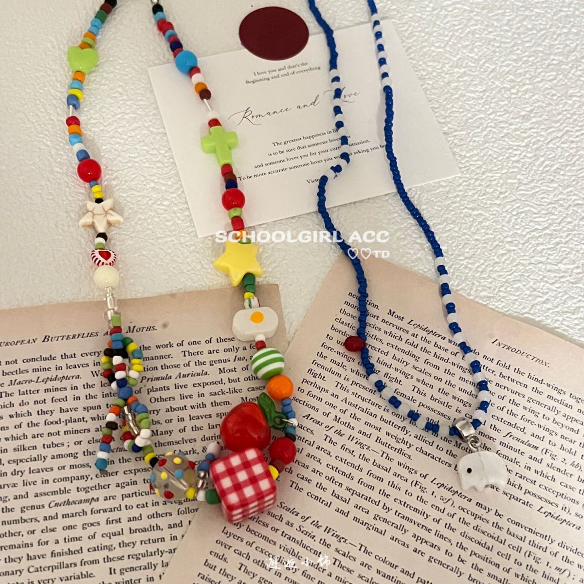 Bunte Emaille-Halskette, koreanischer Stil, Schlüsselbein-Kette