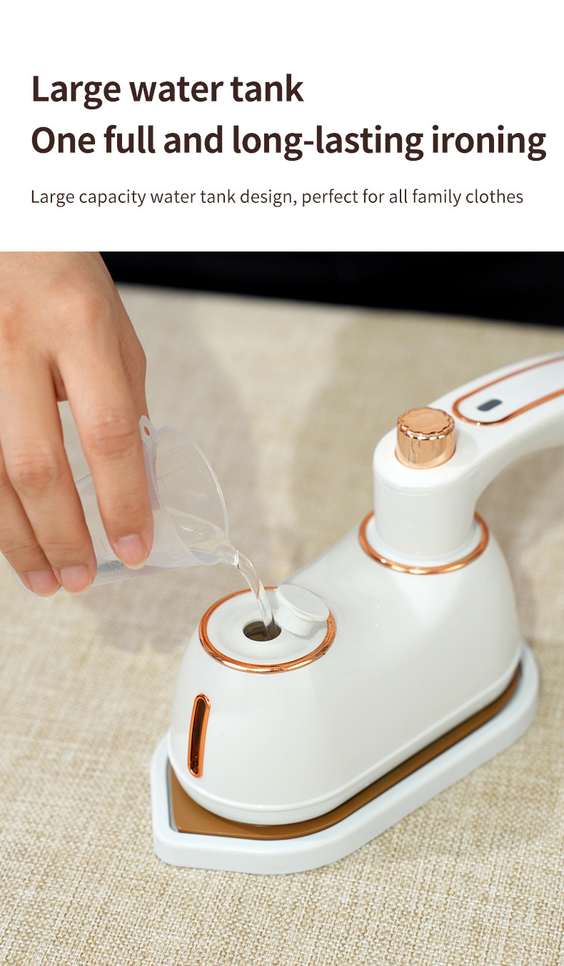 Portable steam iron, handheld, household, compact