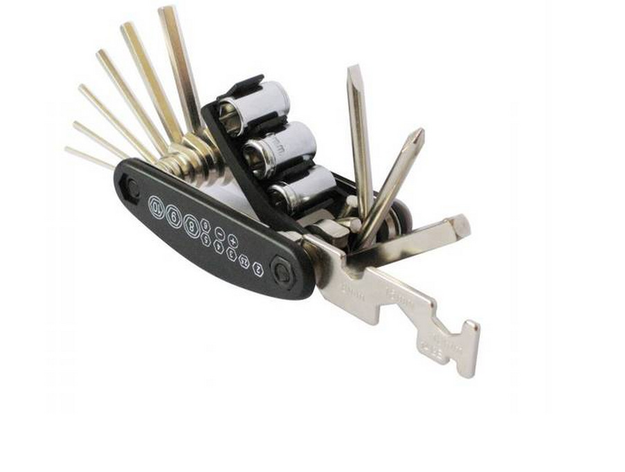 Bicycle Repair Tool 16-in-1, Foldable Screwdriver Set