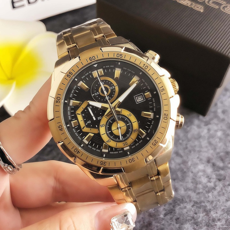 Business Men's Wristwatch Gold Waterproof Luxury Quartz