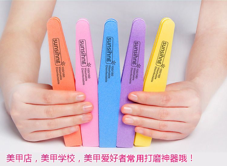Nail polishing kit, sponge files and buffer strips