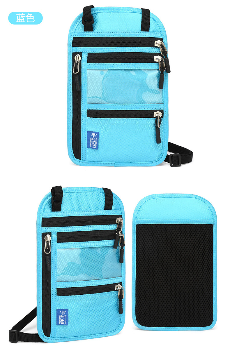 RFID document organizer, neck strap, passport protection case