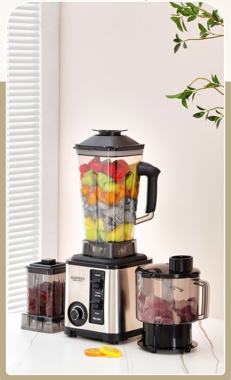 4L Standmixer, 8-in-1, Edelstahl, Eiszerkleiner