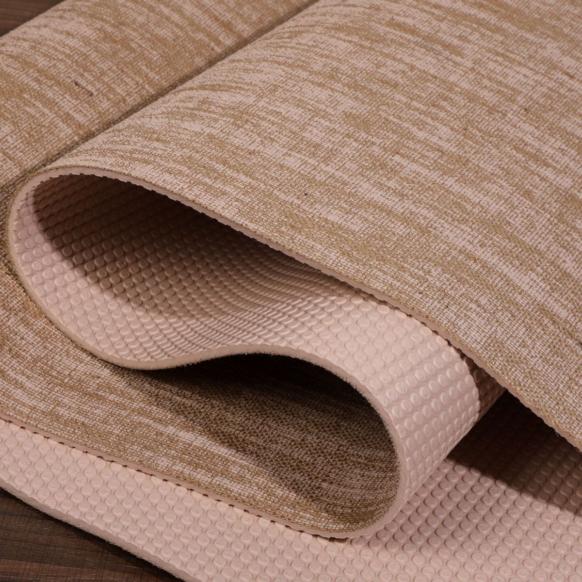 PVC keten yoga matı, kaymaz, terletmeyen, ses yalıtımlı