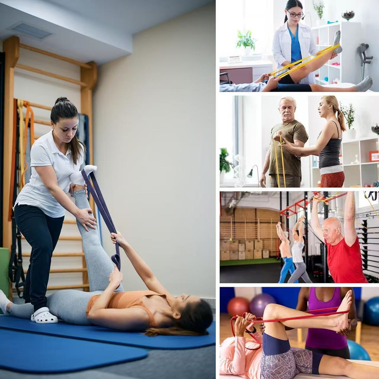 Yoga resistance bands for home workout, shoulder and back opening