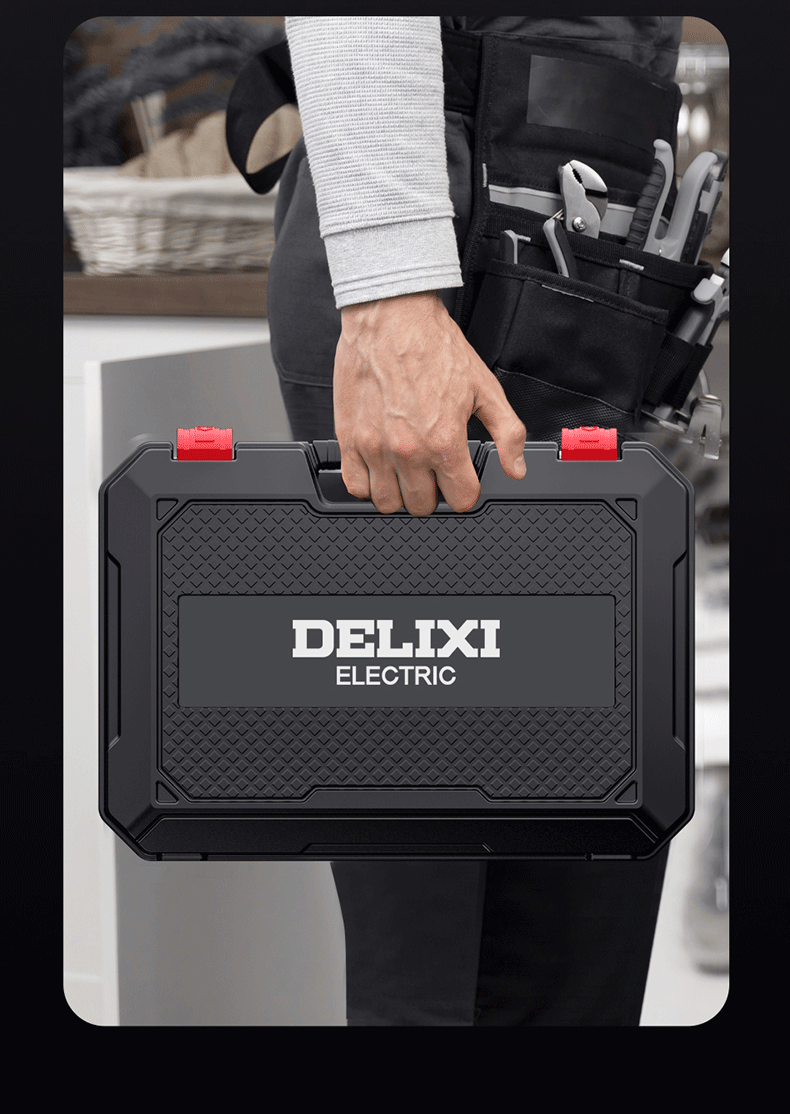 Delixi 12V cordless electric drill tool set