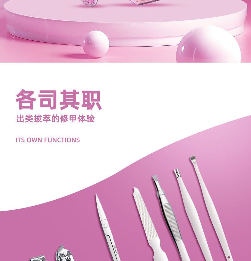 Maniküre-Set 7-teilig Edelstahl-Nagelschere