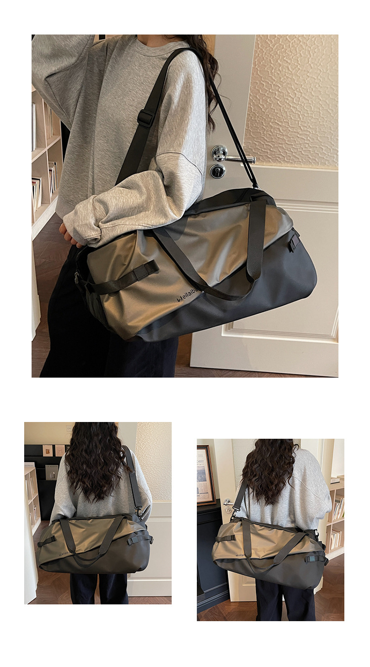 Large capacity dry-wet separation travel bag
