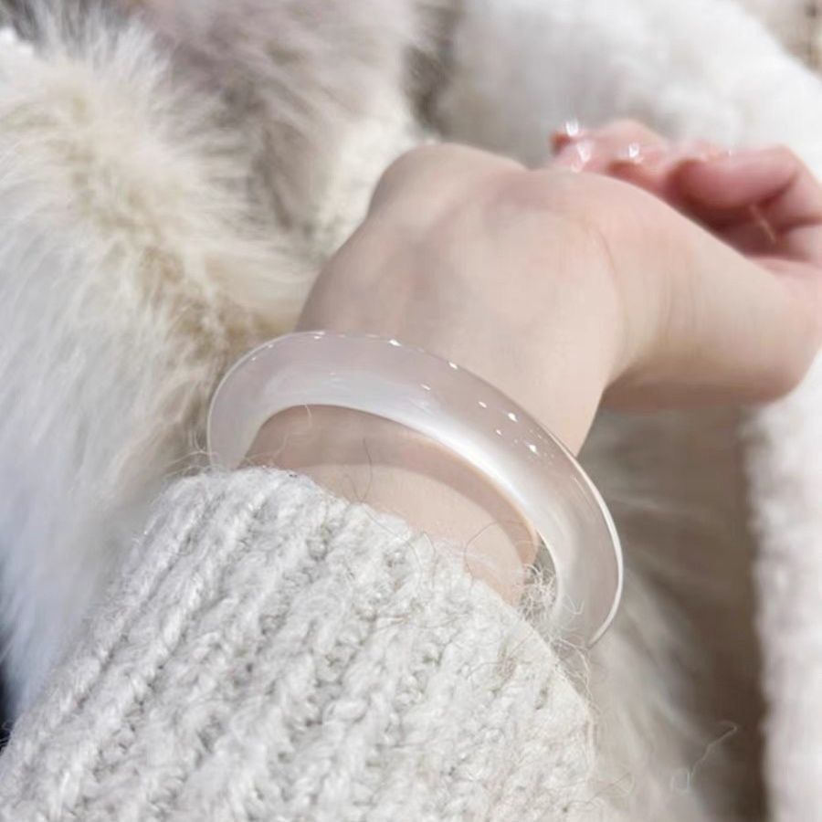 Armband aus natürlichem Achat, kirschrot, Eismadonnenjadedesign