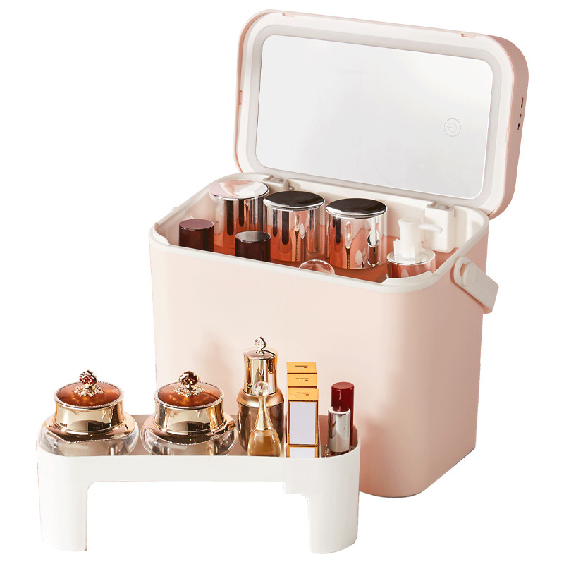 Large capacity cosmetic storage cabinet, desktop, dust-proof