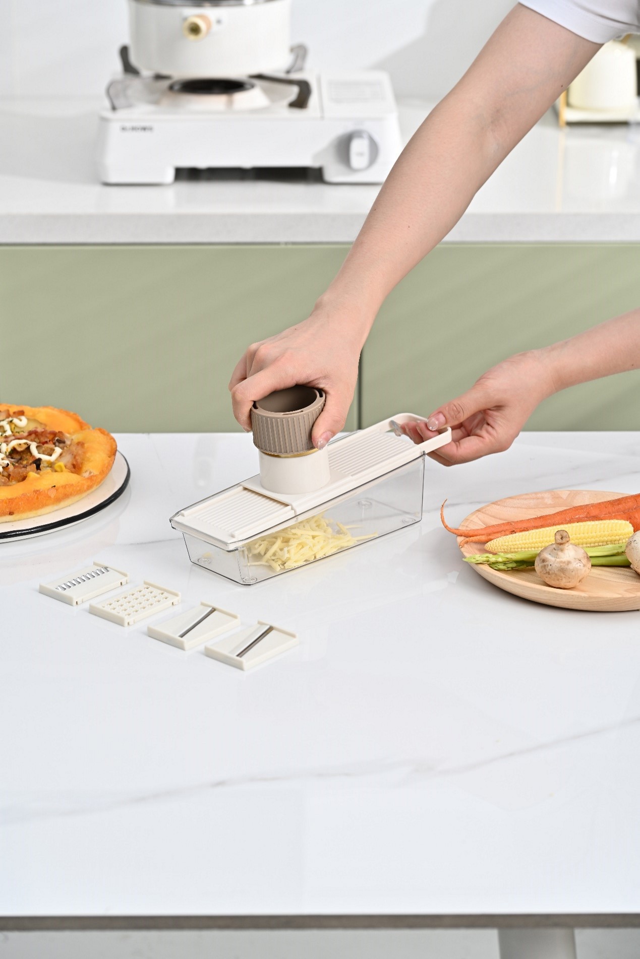 Mini Vegetable Cutter, Potato Shredder, Hand Guard, Kitchen Tool